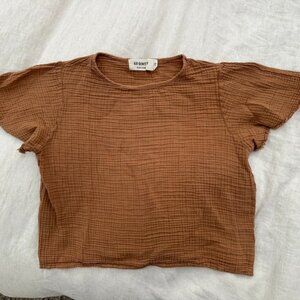 Organic Gauze Blouse in Dune